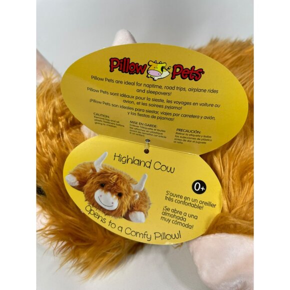 Pillow Pets Highland Cow 16" Pillow Pals Plush - Picture 15 of 16